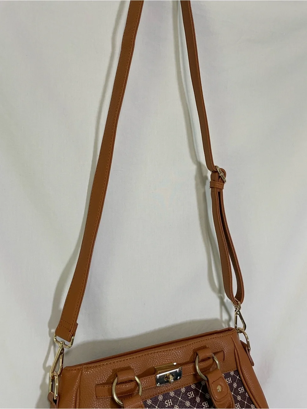 Danbury Mint Structured Tote, Custom Made Initial Monogram Series, Carry Options